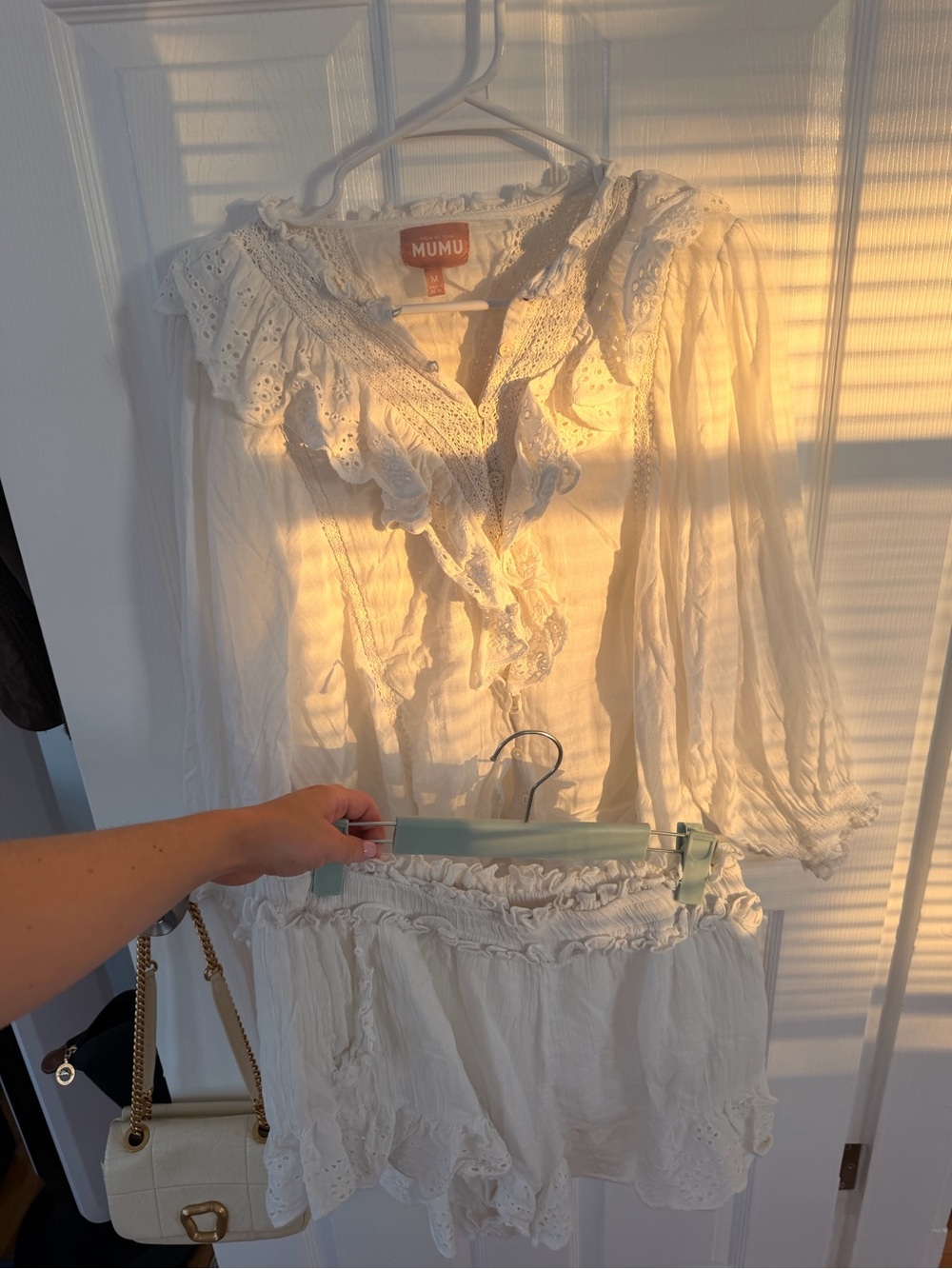 Show me your mumu White Ruffled Eyelet set